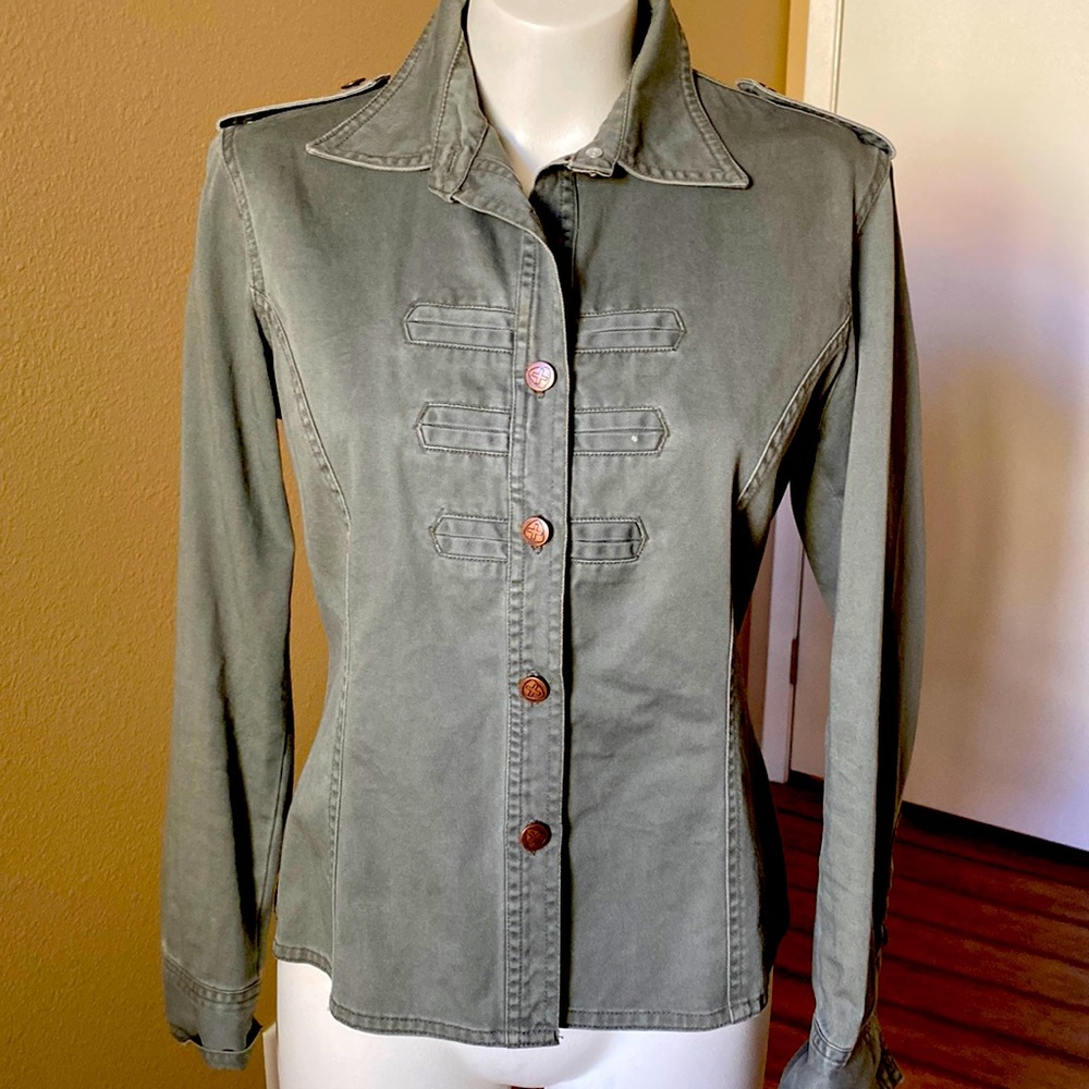 V Generation military jacket top camo rock L
